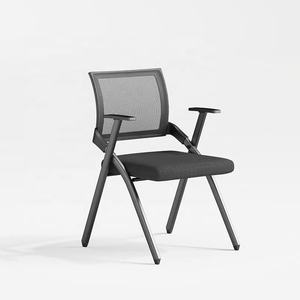 Conference Room Mesh Training Chair Adjustable Folding Armrest Meeting Study <strong>Writing</strong> Pad <strong>Tablet</strong> Office Chair - Product Image 1