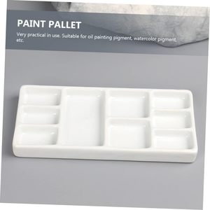 Paleta <span class=keywords><strong>de</strong></span> cerámica, placa mezcladora <span class=keywords><strong>de</strong></span> colores, <span class=keywords><strong>pintura</strong></span> <span class=keywords><strong>de</strong></span> acuarelas, viaje <span class=keywords><strong>de</strong></span> concha blanca <span class=keywords><strong>para</strong></span> <span class=keywords><strong>pintura</strong></span> al óleo, gouache y pinturas acrílicas - Product Image 2