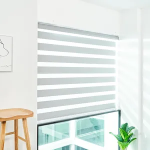 Roller Blinds Screen Fabric for Blinds Backside Silver Coating Roman 100% Polyester Modern Remote Control French Window Slat