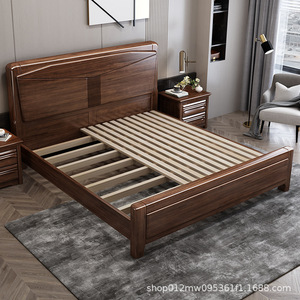 Solid Wood Bed 1.5M Storage Double Bed With <b>Drawer</b> Bedroom Furniture - Product Image 2