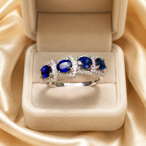 Anello dal Design Blu Klein, Anello Vintage da Donna - Product Image 6