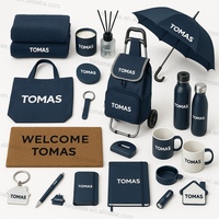 Set de Regalos Empresariales de Banca y Finanzas con Libreta, Bolígrafo Metálico, Paraguas, Botella de Acero Inoxidable, Productos con Logotipo Personalizado para Regalos a Clientes