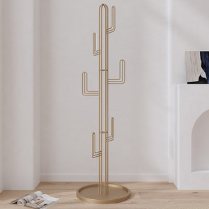 Perchero con Forma de <span class=keywords><strong>Cactus</strong></span> y Base Redonda, Estilo Italiano Minimalista, Organizador de Metal para Recibidor, Entrada, Hogar, Dormitorio, Oficina, Apartamento - Product Image 3