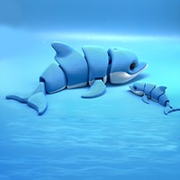 Fabricant direct, ornements de requins créatifs imprimés en 3D, jouets, décorations sur le thème marin, objets d'exposition, animaux pour l'enseignement biologique