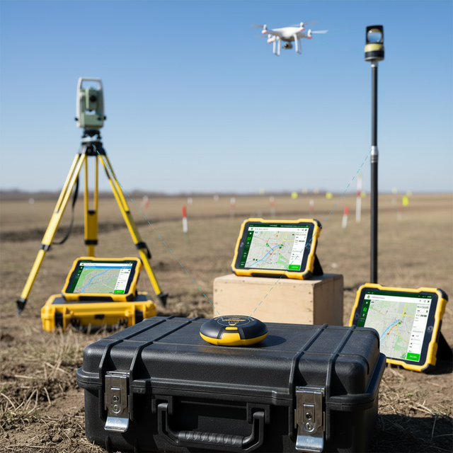 Drones GPS Receiver and Transmitter with Data Feature for Drone Surveying