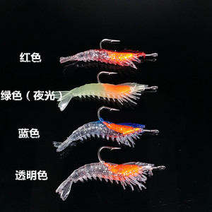 Señuelo de camarón suave de 6 cm y 3 g con anzuelo de plomo, cebo biomimético para pesca de lubina, fabricante Weihai - Product Image 3