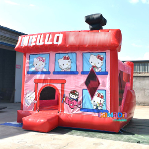 Castillo Inflable para Gatos, Castillo Hinchable Combinado con Tobogán, Jumper, <span class=keywords><strong>Hello</strong></span> <span class=keywords><strong>Kitty</strong></span> Inflable para Fiestas <span class=keywords><strong>de</strong></span> Niñas - Product Image 5