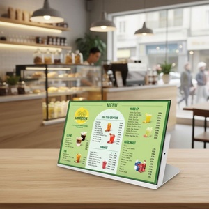 Écran de menu numérique 21,5 pouces intérieur/extérieur à bordure ultra-fine, lecteur vidéo <span class=keywords><strong>HD</strong></span> avec fonctions d'animation de texte pour centres commerciaux et ascenseurs - Product Image 1
