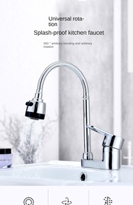 Hiện đại đôi-lỗ lưu vực vòi với <span class=keywords><strong>Old</strong></span>-Fashioned ba lỗ xoay gốm van lõi phổ Hot lạnh chậu rửa vòi nước - Product Image 5