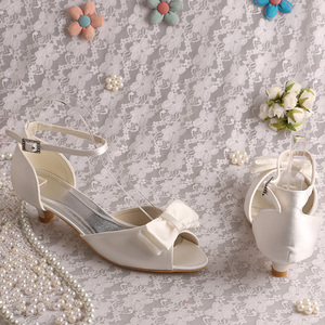 (23 colori) Scarpe Da Sposa Avorio <span class=keywords><strong>Tacco</strong></span> <span class=keywords><strong>Basso</strong></span> Sandali - Product Image 2