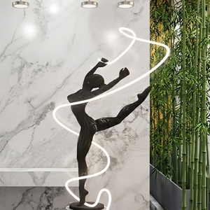 Lampada da Terra Statua <span class=keywords><strong>Uomo</strong></span> in Resina Fibra di Vetro 3D a Grandezza Naturale, Stile Europeo, Arte Astratta Moderna per Decorazione Domestica - Product Image 6