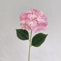 Fleurs d'hortensia artificielles HGA à longue tige unique pour la décoration intérieure, hortensias en soie réalistes pour décorations de fête en gros
