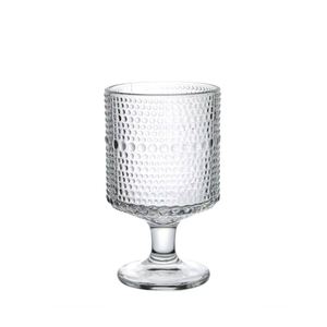 <b>Retro</b> Ins Style Goblet Vertical Pattern Embossed Household Juice Drink Whisky <b>Glass</b> and Ice Cream Cup - Product Image 3