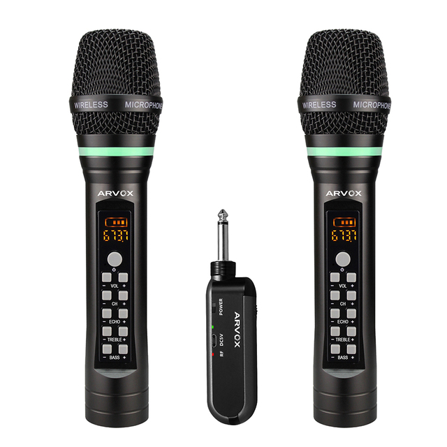 K2 Universal Ktv Singing Machine Vlog Headset Dual Head Mike Karoke Professional 2/4/6/8/10/12 Channels Uhf Wireless Microphone