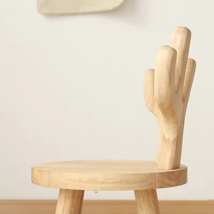 Tabouret enfant en bois massif personnalisé, écologique et créatif, en forme de cerf, avec dossier, pour chambre de bébé et remise de chaussures - Product Image 4