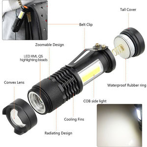 Công Suất Cao Túi 2 Trong 1 LED Đèn Pin <span class=keywords><strong>Zoom</strong></span> Chiến Thuật Kích Thước Nhỏ Kính Thiên Văn Di Động <span class=keywords><strong>Torch</strong></span> Với Bút Clip Ngoài Trời Cắm Trại Khác - Product Image 4