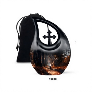Hot Selling Beautiful Deer Tear Drop Cremation Adult <b>Urn</b> for Human Ashes Decorative <b>Large</b> Cross <b>Urn</b> With Free Velvet Bag - Product Image 1