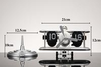 BETTER Nouveauté Home Desktop Fashion Ornament Retro Airplane Decorative Flip Clock