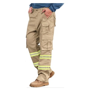Pantalons haute visibilité ignifuges en sergé de coton <span class=keywords><strong>FR</strong></span> 7,5 oz avec bande réfléchissante <span class=keywords><strong>FR</strong></span> – Vente en gros - Product Image 2