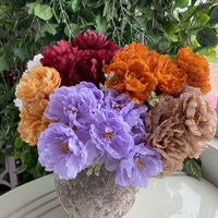 Bunga buatan dekorasi rumah, bunga Peony gaya Nordic, dekorasi rumah, bunga sutra Peony buatan untuk buket bunga pernikahan