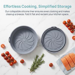 Molde de Silicona Plegable para Pastel con Asas, Venta al Por Mayor |   Bandeja para Hornear Resistente al Calor, Apta para Alimentos, Ecológica, para Horno y Microondas - Product Image 3