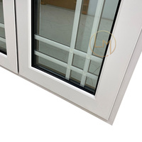 Ventanas de Aluminio con Doble Acristalamiento Templado de Alta Calidad Resistentes a Huracanes, Ventana Abatible de Aluminio para Balcón