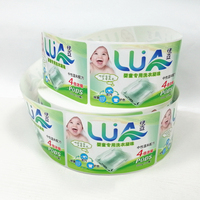 Conception de logo personnalisé en usine OEM Étiquettes pour liquide vaisselle PE Étiquettes pour bouteilles en plastique vinyle de soins personnels pour impression de liquide vaisselle