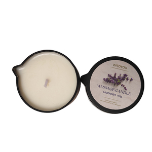 Huile Essentielle de Luxe 6oz, Huile de <span class=keywords><strong>Massage</strong></span> Spa, Bougie en Gros avec Pot en Étain à Bec Noir pour Pédicure Corporelle Sensuelle - Product Image 4