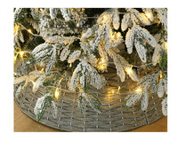 Sapin de Noël artificiel floqué avec guirlandes LED détachables - Décoration de Noël en PVC/PE effet neige
