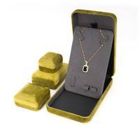 Boîte à bijoux moderne en flanelle de qualité supérieure, couleur personnalisable, pliable, pour colliers et boucles d'oreilles, 5,4x4,8x3,6 cm, pour cadeaux et vente au détail