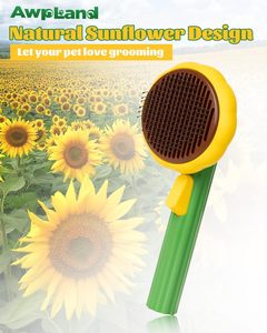 Hot Selling Self-Cleaning Dog Brush Smart <b>Pumpkin</b> Pet Comb for Cats and Dogs with Open Knot for Shedding Management - Product Image 4