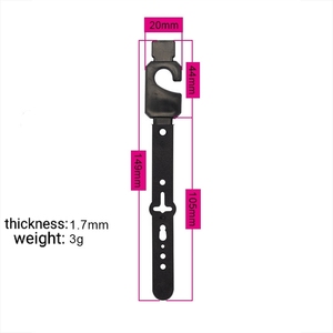 Bán Hot Nhỏ Móc Áo Nhựa 141Mm * 46Mm 149*20Mm 127Mm Móc Màu Đen Cho Vành Đai Hiển Thị Người Giữ Quần Áo Với Hộp Túi Đóng Gói - Product Image 2