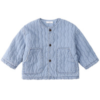 Jaket Anak Berlapis Selimut 2026, Mantel Denim Katun Berlapis Fleece untuk Anak Perempuan & Laki-laki, Jaket Musim Dingin & Gugur