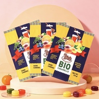 Sachets d'emballage personnalisés imprimés en héliogravure, scellés au dos, laminés, avec encoche de déchirement, pour café, biscuits et pop-corn