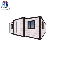 Maison conteneur certifiée préfabriquée, pliable et extensible, à énergie solaire, module d'habitation autonome