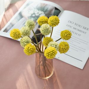ดอกไม้ประดิษฐ์ CallaFloral โฟมสีเหลืองเขียวขาวขุ่น ช่อดอกไม้ตกแต่งงานแต่งงาน INS MW25590 - Product Image 1