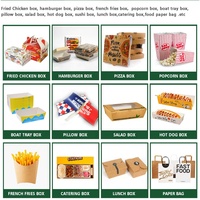 Caja de Cartón para Ketchup con Tapa Lateral Abatible, Estilo Americano Minimalista, Negra, Desechable, Personalizada de Fábrica, para Hamburguesas y Pollo Frito