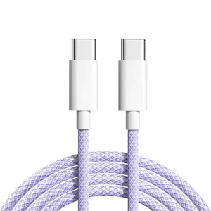 Pd 100w 6a फास्ट चार्जिंग प्रकार c से सी हाई स्पीड डेटा ट्रांसफर नायलॉन केबल मोबाइल फोन चार्जिंग केबल समर्थन अनुकूलित लोगो - Product Image 5