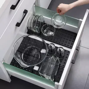 Portable kitchen accessories items home drawer organizer dish drainer rack portable Multifunctional Dish Storage Rack