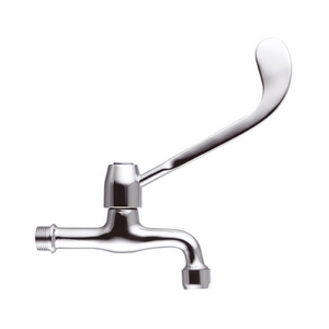 Rubinetto a Parete con Leva Cromata per Lavabo Bagno - Product Image 1