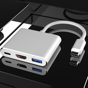4K USB 3.0 PD 3 in 1 USB Typ C Multi-Erweiterungs-Hub USB 3.1 3 Anschlüsse USB Typ C Hub Docking station Typ <span class=keywords><strong>Chub</strong></span> für Macbook Pro - Product Image 6