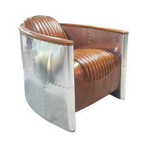 फैक्टरी डिजाइन विंटेज काले असली लेदर एविएटर सोफे 3 सीटों औद्योगिक मचान सोफे फर्नीचर - Product Image 6