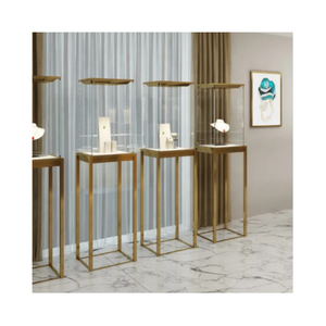 Sac blanc verre fumé utilisé led étagère bijoux vitrines vitrine bijoux et montre kiosque rond pour magasin - Product Image 5