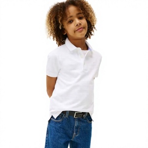 Polo personnalisé pour enfants, manches courtes, en coton, pour garçons et filles, vente en gros de vêtements pour enfants - Product Image 4