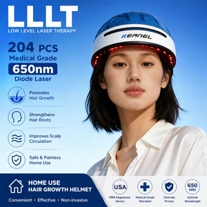 Casque de thérapie par lumière rouge de qualité médicale 650 nm approuvé aux États-Unis pour la repousse des cheveux, à usage domestique - Product Image 1