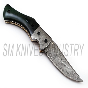 มือที่น่าตื่นตาตื่นใจทำดามัสกัสมีดพับโดยอุตสาหกรรมมีด Sm (Smk1202) - Product Image 3