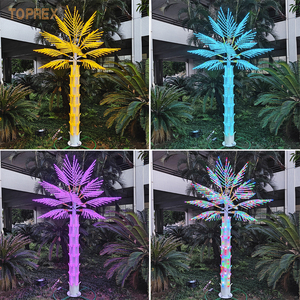<span class=keywords><strong>Palmier</strong></span> artificiel LED IP65 intérieur/extérieur de 3 m avec télécommande, feuilles vertes et tiges brunes pour la décoration de Noël - Product Image 4