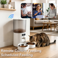 Nouveau Distributeur Automatique de Nourriture pour Chat 5L, Design Moderne, Multifonction, Alimenté par Batterie, en Plastique, avec Minuterie et Contrôle des Portions