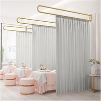 Tige de séparation de pièce en forme de U avec tige métallique murale pour rideau pour dressing salon hôpitaux