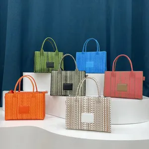 2024 musim panas baru populer tas tote untuk wanita warna terang tas pantai Dompet untuk wanita tas mewah kualitas terbaik